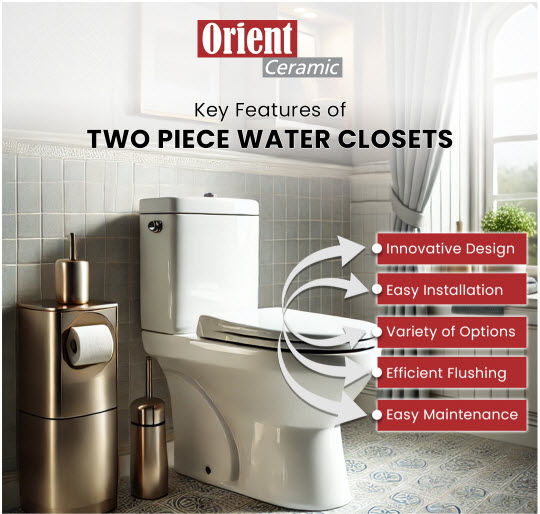 Features of Two Piece Water Closets